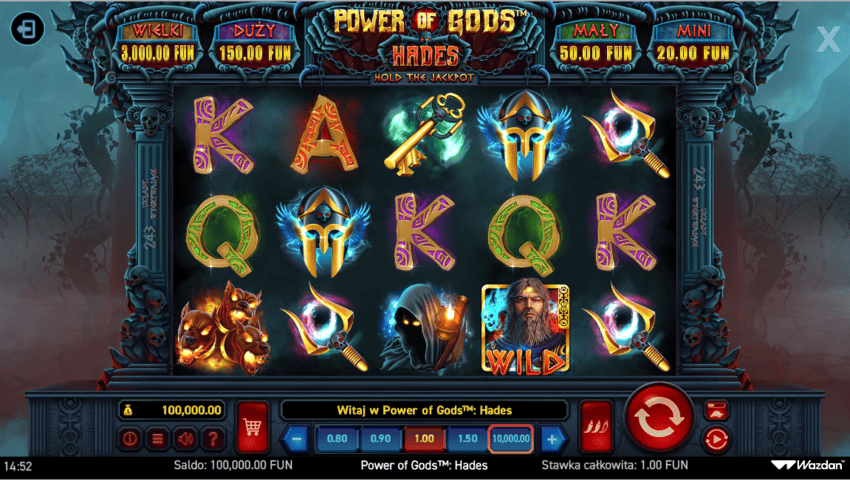 Ekran gry Power of Gods: Hades od Wazdan