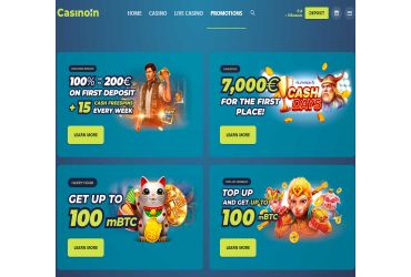 Casinoin casino - lista promocji.