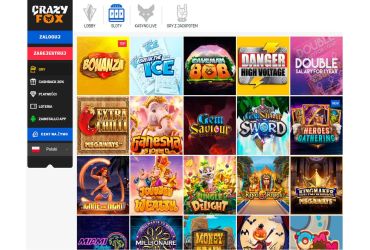 Crazy Fox Casino - lista automatów