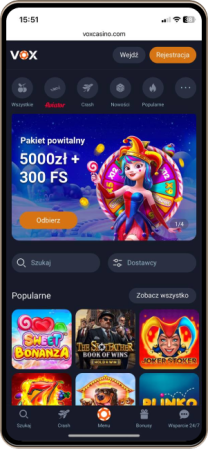 Voxcasino na telefonie komórkowym