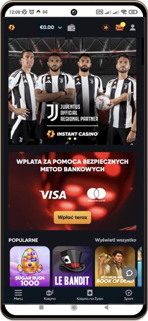 Instant Casino na telefonie komórkowym