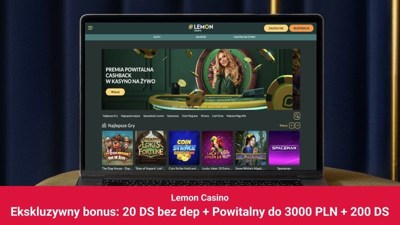 Lemon Casino na ekranie komputera