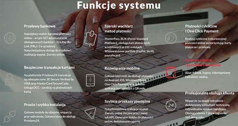 funkcje systemu przelewy24