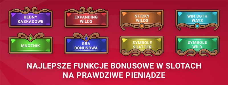 Najlepsze funkcje bonusowe w slotach na prawdziwe pieniądze