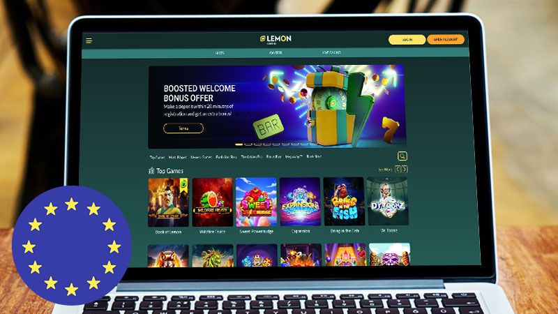 Lemon Casino na ekranie laptopa