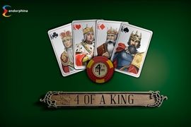 4 of a king slot logo