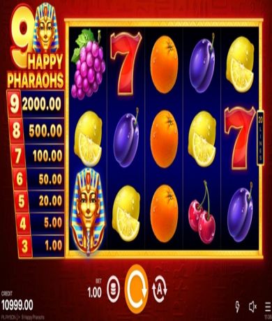 Zagraj teraz w 9 Happy Pharaohs automat online od Playson za darmo | Kasynos Online