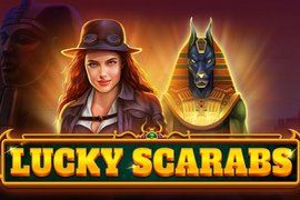 lucky scarabs slot logo