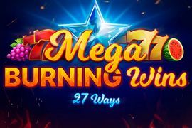 mega burning wins slot logo