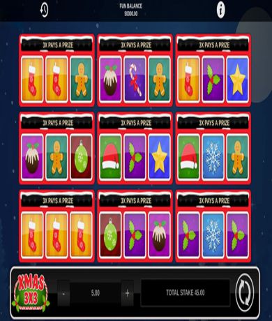 Zagraj teraz w Xmas 3x3 automat do gry od 1x2 Gaming za darmo | Kasynos Online